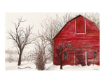Red Barn in Winter