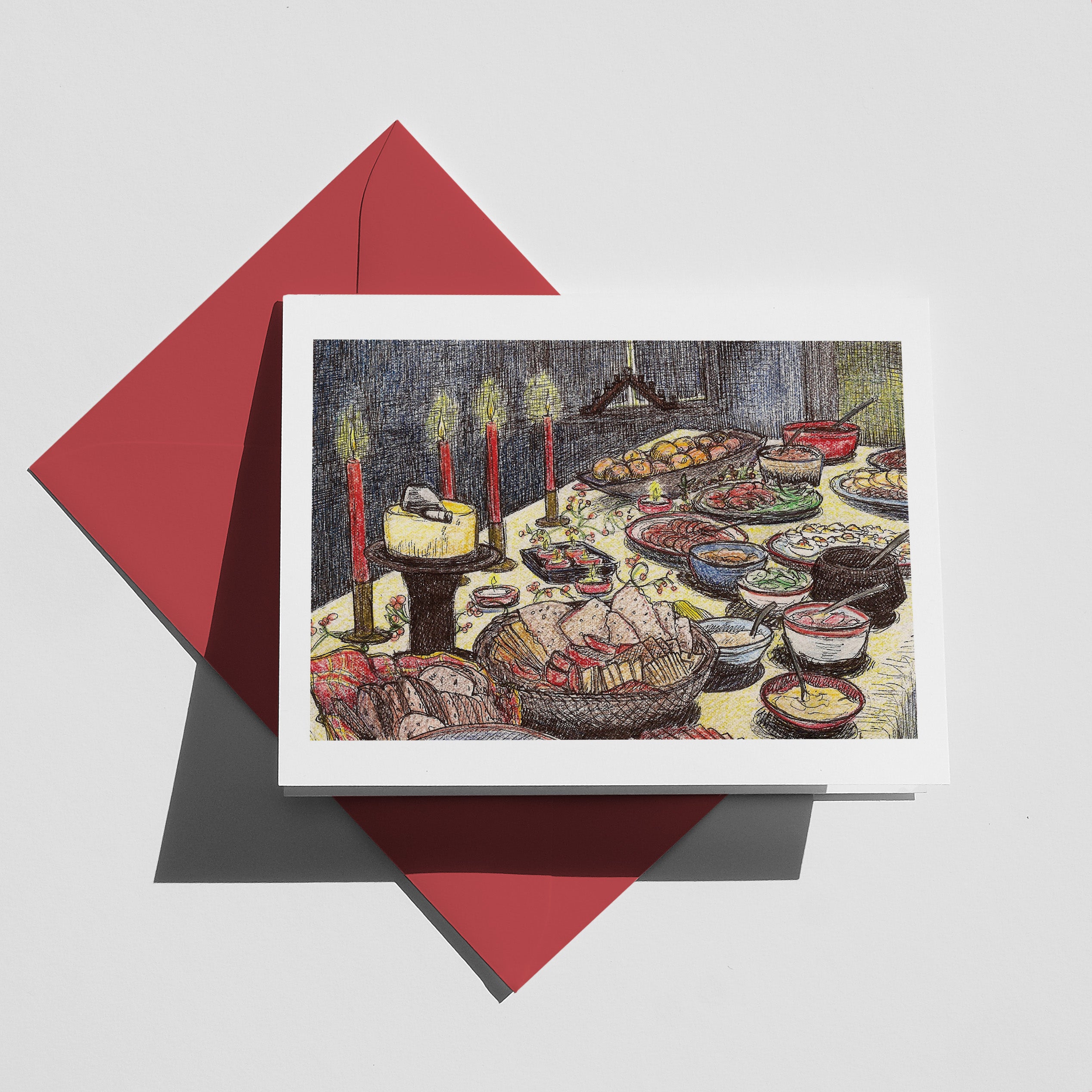 10 pack: Christmas Feast (Julbord) cards