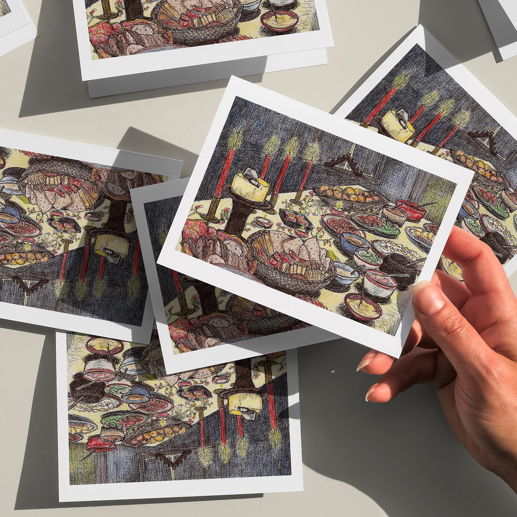 10 pack: Christmas Feast (Julbord) cards