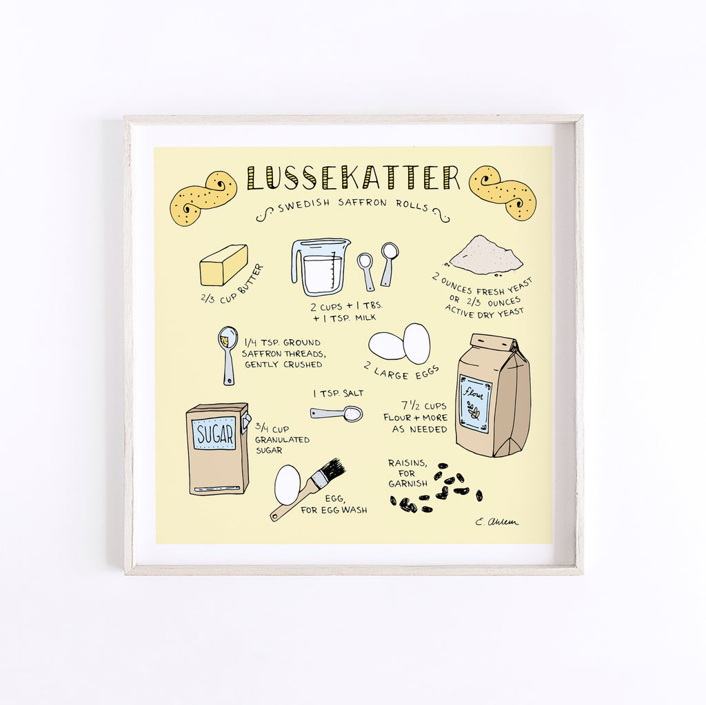 Lussekatter Recipe Print