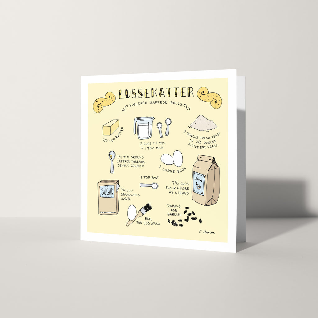 10 pack: Lussekatter cards