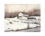 White Barn at Dusk