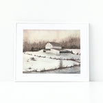 White Barn at Dusk